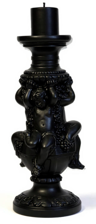 Cherubs Of Capri Candleholder Statue - 21-inch