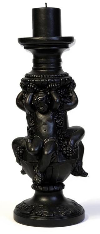 Cherubs Of Capri Candleholder Statue - 21-inch