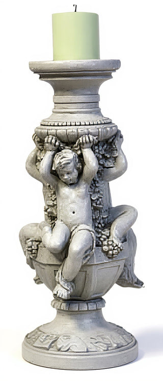 Cherubs Of Capri Candleholder Statue - 21-inch