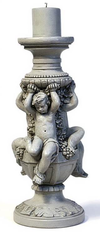Cherubs Of Capri Candleholder Statue - 21-inch