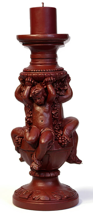 Cherubs Of Capri Candleholder Statue - 21-inch