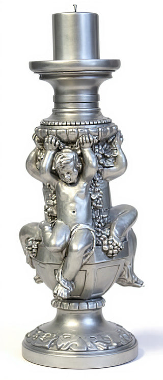 Cherubs Of Capri Candleholder Statue - 21-inch