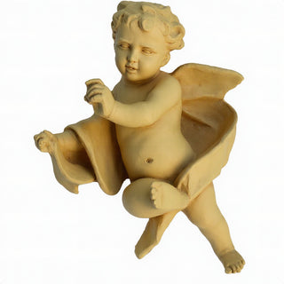 Tapestry Cherub - Left Statue - 12-inch — Dusted Sand finish