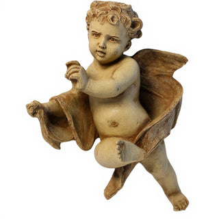 Tapestry Cherub - Left Statue - 12-inch — Gothic Stone finish