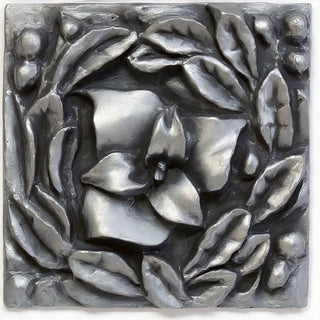 Carnation Remnant Wall Plaque - 12-inch — Aged Silver finish