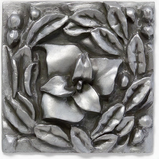 Carnation Remnant Wall Plaque - 12-inch — Antique Silver finish