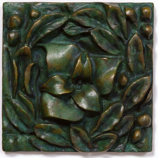 Carnation Remnant Wall Plaque - 12-inch — Green Bronze finish