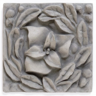 Carnation Remnant Wall Plaque - 12-inch — Limestone finish
