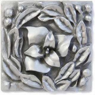 Carnation Remnant Wall Plaque - 12-inch — Silver finish
