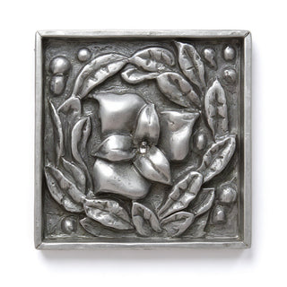 Carnation Remnant with Frame Wall Plaque - 15.75-inch — Aged Silver finish