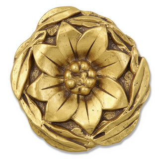 Daisy Remnant Wall Plaque - 12-inch — Antique Gold finish