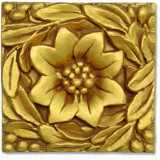 Daisy Remnant Wall Plaque - 12-inch — Deep Gold finish