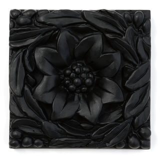 Daisy Remnant Wall Plaque - 12-inch — Flat Black finish