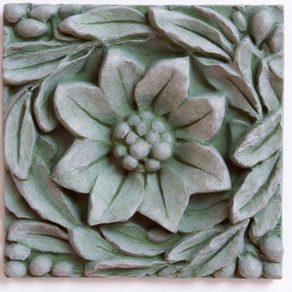 Daisy Remnant Wall Plaque - 12-inch — Mossy Green finish