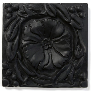 Rosette Wall Panel Wall Plaque - 12-inch — Flat Black finish