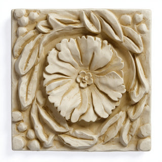 Rosette Wall Panel Wall Plaque - 12-inch — Museum Terracotta finish