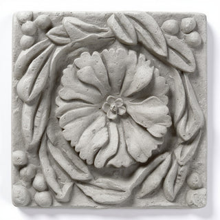Rosette Wall Panel Wall Plaque - 12-inch — Old Stone finish
