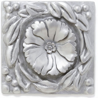 Rosette Wall Panel Wall Plaque - 12-inch — Silver finish