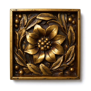 Daisy Remnant with Frame Wall Plaque - 15.75-inch — Bronze finish