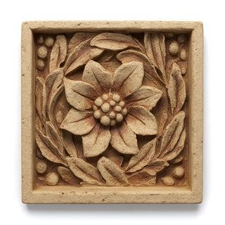 Daisy Remnant with Frame Wall Plaque - 15.75-inch — Gothic Stone finish