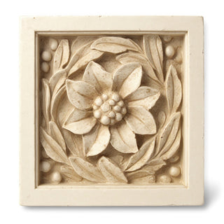 Daisy Remnant with Frame Wall Plaque - 15.75-inch — Museum Terracotta finish