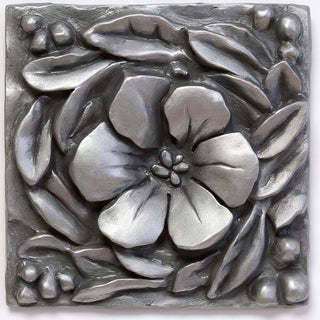 Morning Glory Remnant Wall Plaque - 12-inch — Aged Silver finish