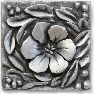 Morning Glory Remnant Wall Plaque - 12-inch — Antique Silver finish