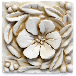 Morning Glory Remnant Wall Plaque - 12-inch — Antique White finish