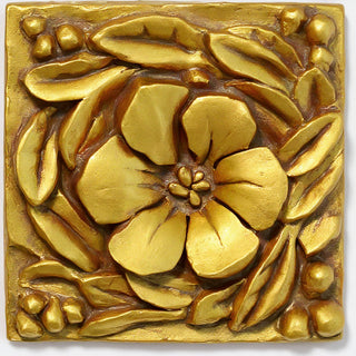 Morning Glory Remnant Wall Plaque - 12-inch — Deep Gold finish