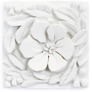 Morning Glory Remnant Wall Plaque - 12-inch — Flat White finish