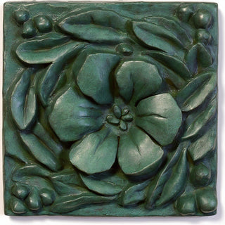 Morning Glory Remnant Wall Plaque - 12-inch — Green Bronze finish