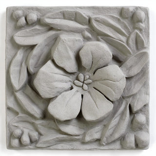 Morning Glory Remnant Wall Plaque - 12-inch — Limestone finish