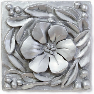 Morning Glory Remnant Wall Plaque - 12-inch — Silver finish
