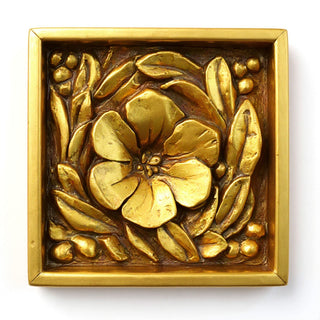 Morning Glory Remnant Wall Plaque - 15.75-inch — Deep Gold finish