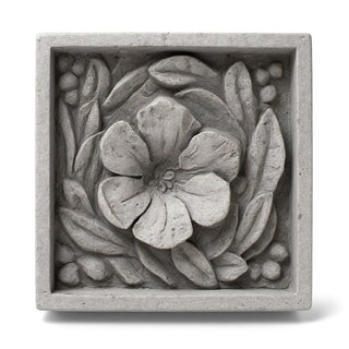 Morning Glory Remnant Wall Plaque - 15.75-inch — Limestone finish