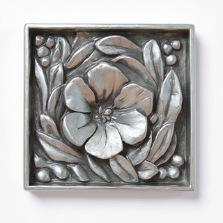 Morning Glory Remnant Wall Plaque - 15.75-inch — Silver finish