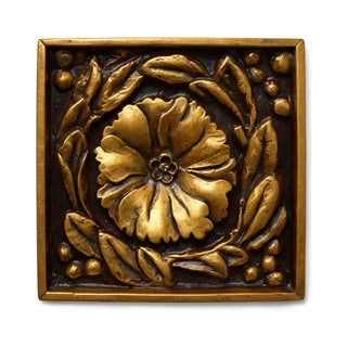 Rosette Remnant with Frame Wall Plaque - 15.75-inch — Bronze finish