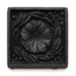 Rosette Remnant with Frame Wall Plaque - 15.75-inch — Dusted Black finish