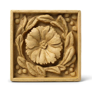 Rosette Remnant with Frame Wall Plaque - 15.75-inch — Dusted Sand finish