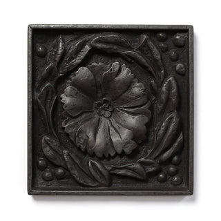 Rosette Remnant with Frame Wall Plaque - 15.75-inch — Iron finish