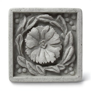 Rosette Remnant with Frame Wall Plaque - 15.75-inch — Limestone finish