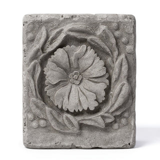 Rosette Remnant with Frame Wall Plaque - 15.75-inch — Old Stone finish