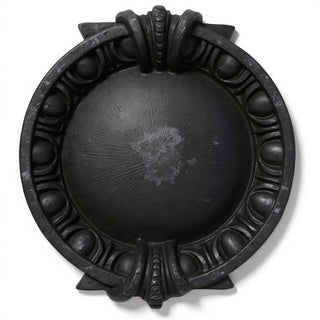 Round Dart & Egg Remnant Wall Plaque - 13-inch — Dusted Black finish