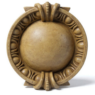 Round Dart & Egg Remnant Wall Plaque - 13-inch — Gothic Stone finish