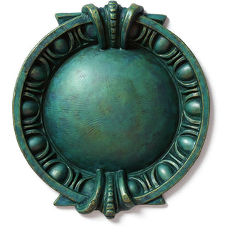 Round Dart & Egg Remnant Wall Plaque - 13-inch — Green Bronze finish