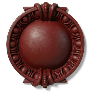 Round Dart & Egg Remnant Wall Plaque - 13-inch — Rust finish