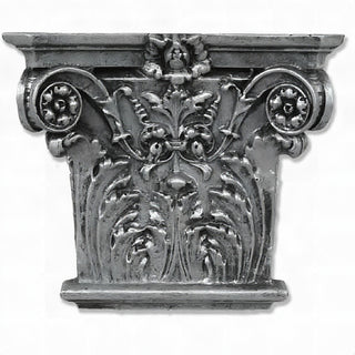 Corinthian Facade Wall Piece — Aged Silver finish