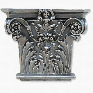 Corinthian Facade Wall Piece — Antique Silver finish