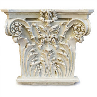 Corinthian Facade Wall Piece — Antique White finish