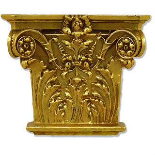 Corinthian Facade Wall Piece — Deep Gold finish
